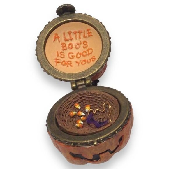 Boyds Treasure Boxes: Whisker's Jack--Lantern w/ Boo Mcnibble Style#392174 - Picture 3 of 11